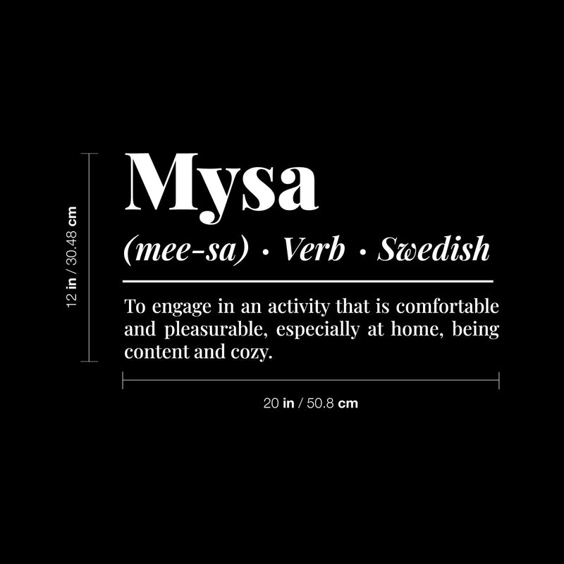 Vinyl Wall Art Decal - Mysa Definition - 12" x 20" - Trendy Motivating Lovely Positive Fun Quote Sticker For Home Bedroom Closet Living Room Office School Coffee Shop Decor 4