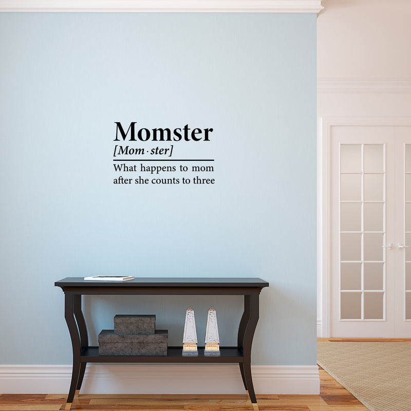 Vinyl Wall Art Decal - Momster Definition - Trendy Positive Funny Quote Sticker For Home Bedroom Closet Living Room Laundry Room Kitchen Family Room Decor 3