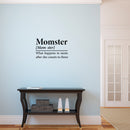 Vinyl Wall Art Decal - Momster Definition - 7" x 12" - Trendy Positive Funny Quote Sticker For Home Bedroom Closet Living Room Laundry Room Kitchen Family Room Decor 3