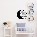 Vinyl Wall Art Decal - I Love You To The Moon And Back - 20" x 22.5" - Modern Inspirational Quote Sticker For Children Bedroom Home Nursery Daycare Kids Room Decor 3