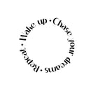 Vinyl Wall Art Decal - Wake Up Chase Your Dreams Repeat - 4.5" x 4.5" - Trendy Fun Inspirational Quote Sticker For Office Mugs Thermos Laptop Notebook Books Car Windows Coffee Shop Decor 1