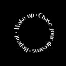 Vinyl Wall Art Decal - Wake Up Chase Your Dreams Repeat - 4.5" x 4.5" - Trendy Fun Inspirational Quote Sticker For Office Mugs Thermos Laptop Notebook Books Car Windows Coffee Shop Decor 1
