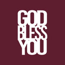 Vinyl Wall Art Decal - God Bless You - 16.5" x 25" - Trendy Inspirational Spiritual Religious Quote Sticker For Home Office Living Room Bedroom Decor 1