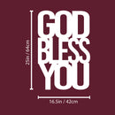 Vinyl Wall Art Decal - God Bless You - 16.5" x 25" - Trendy Inspirational Spiritual Religious Quote Sticker For Home Office Living Room Bedroom Decor 4