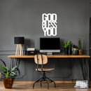 Vinyl Wall Art Decal - God Bless You - 16.5" x 25" - Trendy Inspirational Spiritual Religious Quote Sticker For Home Office Living Room Bedroom Decor 3