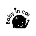 Vinyl Wall Art Decal - Baby In Car - Lovely Happy Baby Icon Cute Design Modern Moms Quote Bumper Sticker For Car Window Family Minivan Cars Decor 1