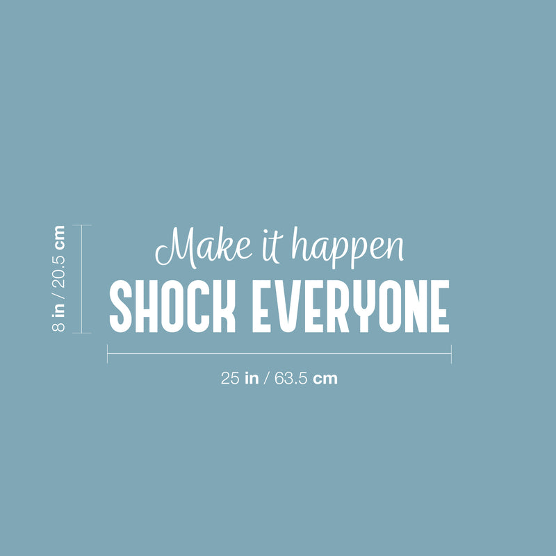 Vinyl Wall Art Decal - Make It Happen Girl - 22" x 18" - Modern Inspirational Feminine Good Vibes Quote Sticker For Home Bedroom Classroom Boutique Beauty Saloon Office Coffee Shop Decor 4