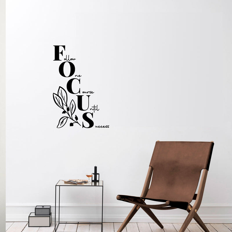 Vinyl Wall Art Decal - FOCUS - 17.5" x 12" - Modern Inspirational Positive Lovely Design  Quote Sticker For Home Bedroom Closet Living Room Family Room Office Coffee Shop Decor 2
