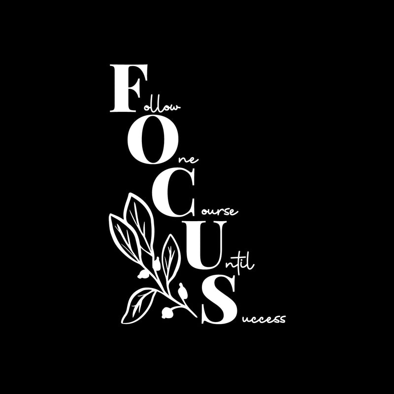 Vinyl Wall Art Decal - FOCUS - 17.5" x 12" - Modern Inspirational Positive Lovely Design  Quote Sticker For Home Bedroom Closet Living Room Family Room Office Coffee Shop Decor 1