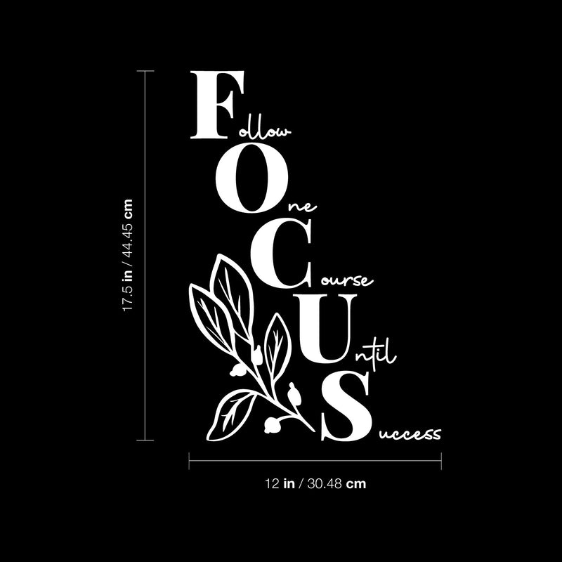 Vinyl Wall Art Decal - FOCUS - 17.5" x 12" - Modern Inspirational Positive Lovely Design  Quote Sticker For Home Bedroom Closet Living Room Family Room Office Coffee Shop Decor 4