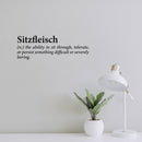 Vinyl Wall Art Decal - Sitzfleisch Definition - 6.5" x 20" - Trendy Positive Funny Quote Sticker For Home Living Room Classroom Office Coffee Shop Storefront Sarcastic Decor 3