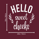 Vinyl Wall Art Decal - Hello Sweet Cheeks - 18" x 20" - Trendy Motivational Lovely Funny Design Quote Sticker For Home Bedroom Closet Mirror Bathroom Decor 4