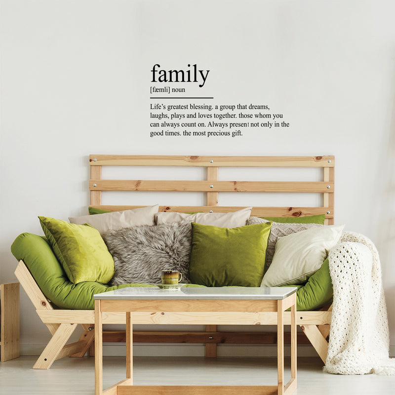 Vinyl Wall Art Decal - Family Definition - Modern Lovely Inspirational Quote Sticker For Home Bedroom Closet Living Room Family Room Dining Room Playroom Coffee Shop Decor 2