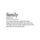 Vinyl Wall Art Decal - Family Definition - 25" x 47" - Modern Lovely Inspirational Quote Sticker For Home Bedroom Closet Living Room Family Room Dining Room Playroom Coffee Shop Decor 1