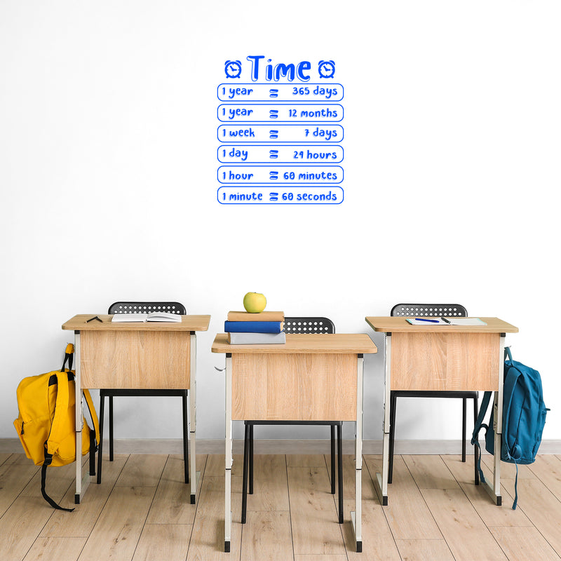 Vinyl Wall Art Decal - Time Information - 18.5" x 16" - Cute Modern Quote Sticker For Home Kids Bedroom School Classroom Playroom Daycare Playground Decor 2