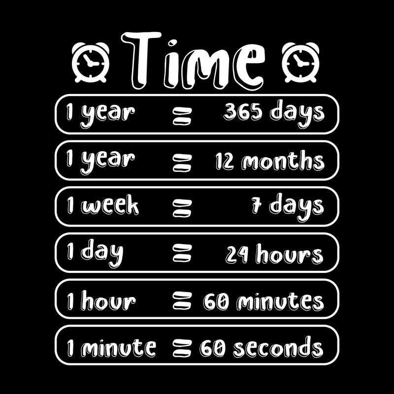 Vinyl Wall Art Decal - Time Information - 18.5" x 16" - Cute Modern Quote Sticker For Home Kids Bedroom School Classroom Playroom Daycare Playground Decor 1