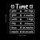 Vinyl Wall Art Decal - Time Information - 18.5" x 16" - Cute Modern Quote Sticker For Home Kids Bedroom School Classroom Playroom Daycare Playground Decor 4