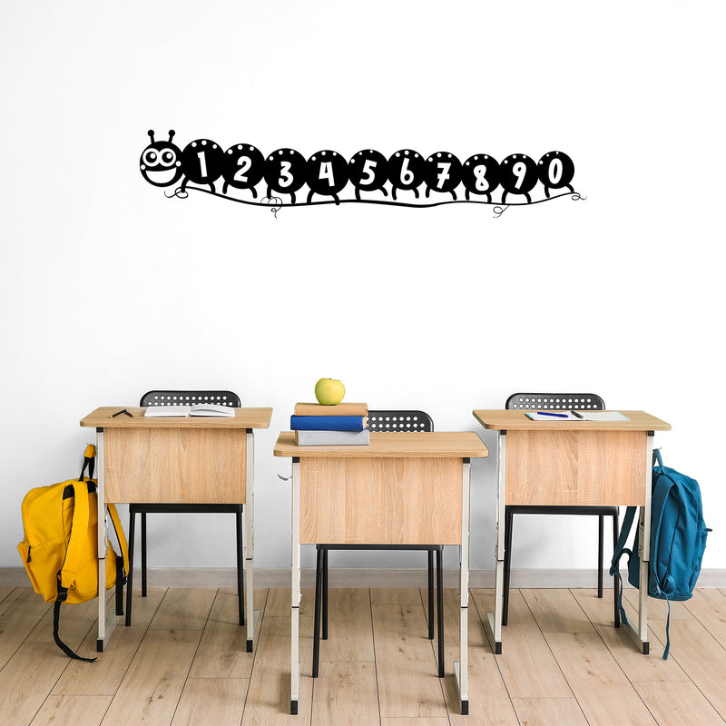 Vinyl Wall Art Decal - Counter Worm - 11" x 17" - Cute Modern Quote Sticker For Home Kids Bedroom School Classroom Playroom Daycare Playground Decor 2