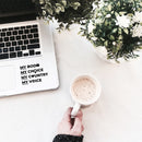 Vinyl Wall Art Decal - My Body My Choice My Country My Voice - 5" x 7" - Trendy Women Rights Inspirational Feminism Quote Sticker For Home Office Bedroom Closet Decor 2