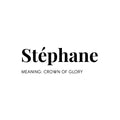 Vinyl Wall Art Decal - Stephane Meaning Crown Of Glory - 8. Modern Inspirational Quote Sticker For Home Living Room Teen Bedroom Closet Makeup Mirror Decor 1