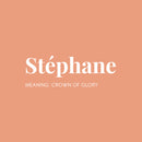 Vinyl Wall Art Decal - Stephane Meaning Crown Of Glory - 8.5" x 25" - Modern Inspirational Quote Sticker For Home Living Room Teen Bedroom Closet Makeup Mirror Decor 1