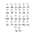 Vinyl Wall Art Decal - American Sign Language - Educational Back To School Alphabet Sticker For Classroom Kids Room Home Kindergarten Playroom Preschool Decor 1