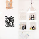 Vinyl Wall Art Decal - Tequila Lime And Sunshine - 22" x 20" - Trendy Sarcastic Funny Adult Quote Sticker For Home Bar Kitchen Restaurant Wine Cellar Food Store Shopfront Decor 2