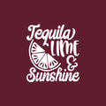 Vinyl Wall Art Decal - Tequila Lime And Sunshine - 22" x 20" - Trendy Sarcastic Funny Adult Quote Sticker For Home Bar Kitchen Restaurant Wine Cellar Food Store Shopfront Decor 1