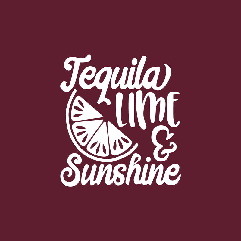 Vinyl Wall Art Decal - Tequila Lime And Sunshine - 22" x 20" - Trendy Sarcastic Funny Adult Quote Sticker For Home Bar Kitchen Restaurant Wine Cellar Food Store Shopfront Decor 1