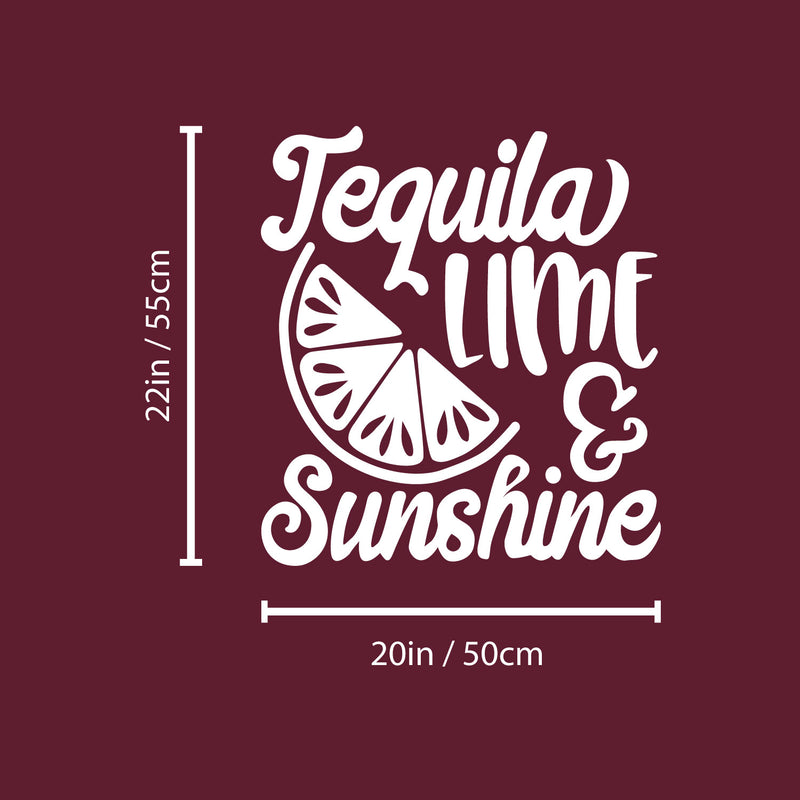 Vinyl Wall Art Decal - Tequila Lime And Sunshine - 22" x 20" - Trendy Sarcastic Funny Adult Quote Sticker For Home Bar Kitchen Restaurant Wine Cellar Food Store Shopfront Decor 4