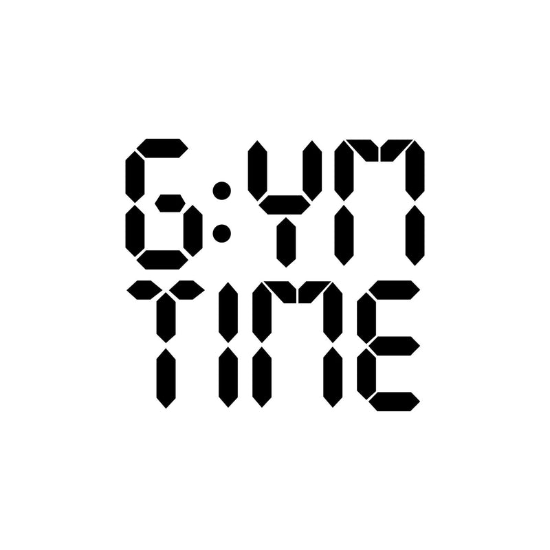 Vinyl Wall Art Decal - Gym Time - 21" x 27" - Modern Motivational Quote Sticker For Bedroom Exercise Work Office Fitness Center Home Gym Workout Room Decor 1