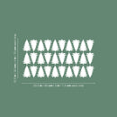 Set Of 16 Vinyl Wall Art Decal - Pine Trees Pattern - From 3" x 4" Each - Cute Adhesive Sticker Forest Design For Home Children Bedroom Office Nursery Playroom Decor 4