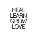 Vinyl Wall Art Decal - Heal Learn Grow Love - 21.5" x 17" - Modern Lovely Inspiring Self Esteem Quote Sticker For Home Bedroom Closet Living Room Coffee Shop Storefront Decor 1
