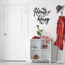 Vinyl Wall Art Decal - Home Is Where Is Your Honey Is  - 27" x 22" - Modern Sweet Lovely Quote Sticker For Couples Bedroom Home Office Living Room Boyfriend Girlfriend Decor 2