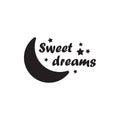 Vinyl Wall Art Decal - Sweet Dreams - Trendy Inspirational Cute Quote Sticker For Children Bedroom Home Baby Nursery Daycare Kids Room Decor 1