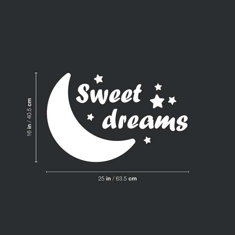 Vinyl Wall Art Decal - Sweet Dreams - 16" x 25" - Trendy Inspirational Cute Quote Sticker For Children Bedroom Home Baby Nursery Daycare Kids Room Decor 4