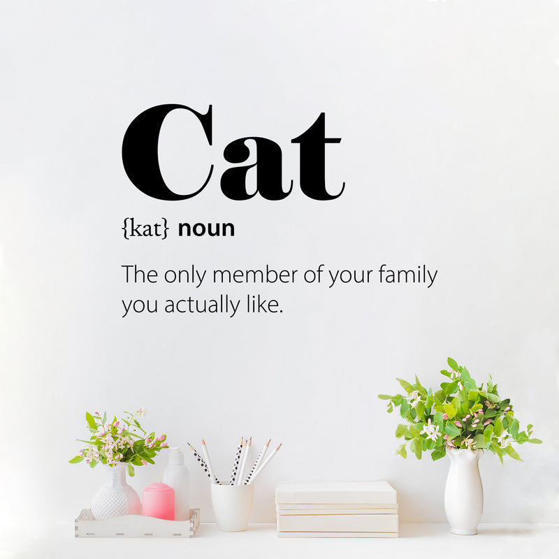 Vinyl Wall Art Decal - Cat Definition - 25" x 16.5" - Trendy Positive Funny Quote Sticker For Home Bedroom Living Room Classroom Coffee Shop Vet Office Decor 2