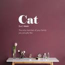 Vinyl Wall Art Decal - Cat Definition - 25" x 16.5" - Trendy Positive Funny Quote Sticker For Home Bedroom Living Room Classroom Coffee Shop Vet Office Decor 3