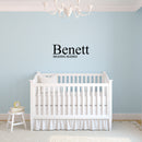 Vinyl Wall Art Decal - Benett. Blessed - Modern Inspirational Lovely Fun Quote Sticker For Home Nursery Playroom Family Room Daycare Kindergarten Classroom Decor 2