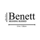 Vinyl Wall Art Decal - Benett. Blessed - Modern Inspirational Lovely Fun Quote Sticker For Home Nursery Playroom Family Room Daycare Kindergarten Classroom Decor 5
