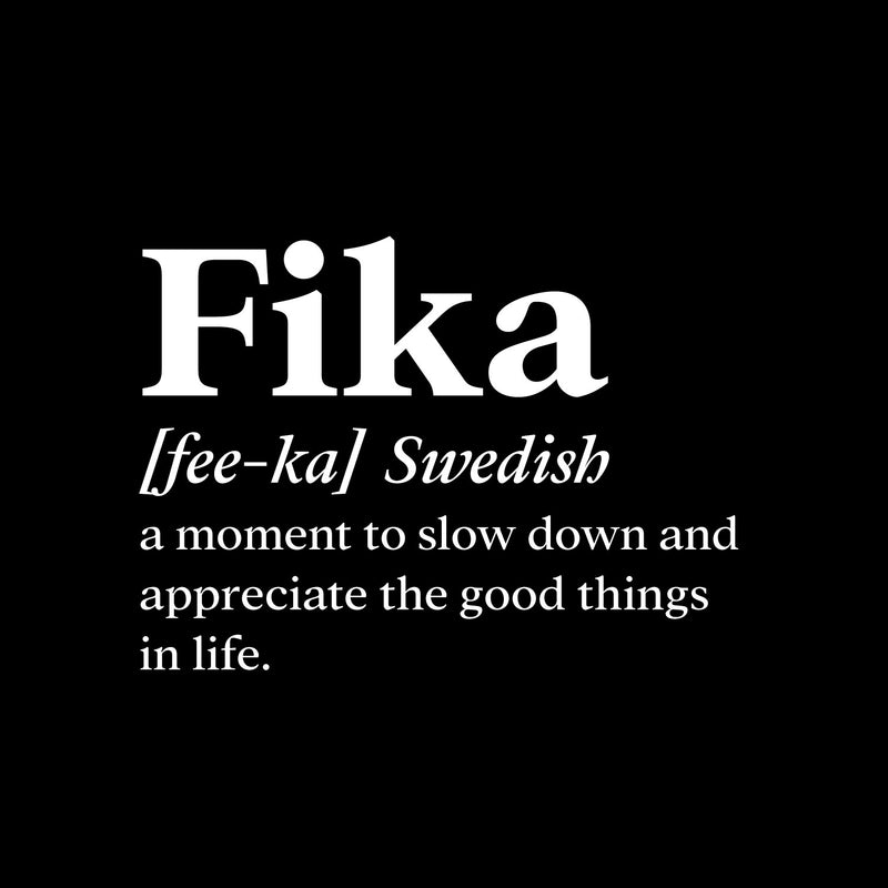 Vinyl Wall Art Decal - Fika Definition - 15" x 11" - Trendy Positive Funny Quote Sticker For Home Pet Bedroom Living Room Coffee Shop Vet Office Decor 1