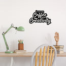 Vinyl Wall Art Decal - I Run On Coffee And Creativity - 8" x 12" - Fun Motivational Caffeine Lovers Quote Sticker For Home Kitchen Coffee Shop Office Restaurant Storefront Decor 3