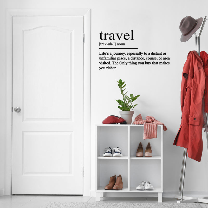 Vinyl Wall Art Decal - Travel Definition - Modern Inspirational Traveling Vacations Quote For Home Bedroom Office Workplace Travel Agency Decoration Sticker 3