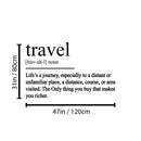 Vinyl Wall Art Decal - Travel Definition - 31" x 47" - Trendy Cool Inspirational Good Vibes Quote Sticker For Travel Lovers Office School Coffee Shop Travel Agency Storefront Decor 4