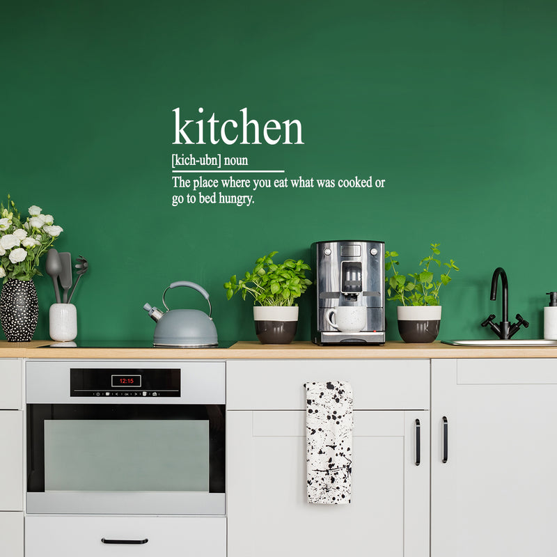 Vinyl Wall Art Decal - Kitchen Definition - Modern Funny Inspirational Quote Sticker For Home Living Room Kitchen Dining Room Restaurant Coffee Shop Humorous Decor 5