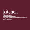 Vinyl Wall Art Decal - Kitchen Definition - 22" x 47" - Modern Funny Inspirational Quote Sticker For Home Living Room Kitchen Dining Room Restaurant Coffee Shop Humorous Decor 1