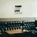 Vinyl Wall Art Decal - Think Less Live More - 16.5" x 15" - Motivating Motivating Positive Lifestyle Quote Sticker For Home Bedroom Living Room School Office Gym Fitness Decor 3