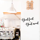 Vinyl Wall Art Decal - Good Food = Good Mood - 13" x 25" - Trendy Funny Inspirational Quote Sticker For Home Living Room Kitchen Dining Room Restaurant Coffee Shop Storefront Decor 2