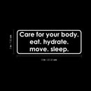 Vinyl Wall Art Decal - Care For Your Body Eat Hydrate Move Sleep - Motivating Positive Healthy Quote Sticker For Mirror Workout Room CrossFit Center Gym Fitness Lifestyle Decor 5