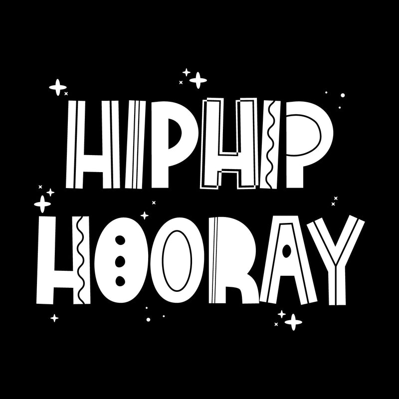 Vinyl Wall Art Decal - Hip Hip Hooray - 16" x 20" - Modern Fun Inspiring Positive Vibes Cool Quote Sticker For Home Kids Bedroom Playroom Classroom School Kindergarten Daycare Decor 1